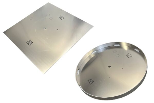 Round or Square Aluminum Fire Pit Plates and Pans - 1/8" Thickness