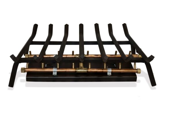 Outdoor Fireplace Kit for 30" Openings or Larger - Crossfire Brass Burner System